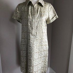 Diane von Furstenberg Reno Gold Metallic Dress